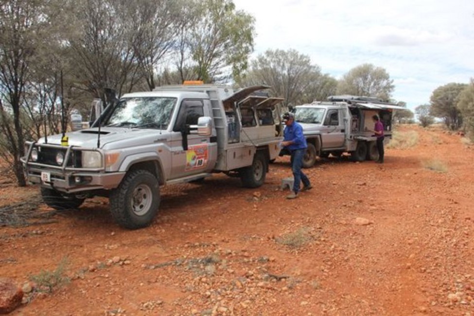 Jamie surveying the track for the Road Boss Rally