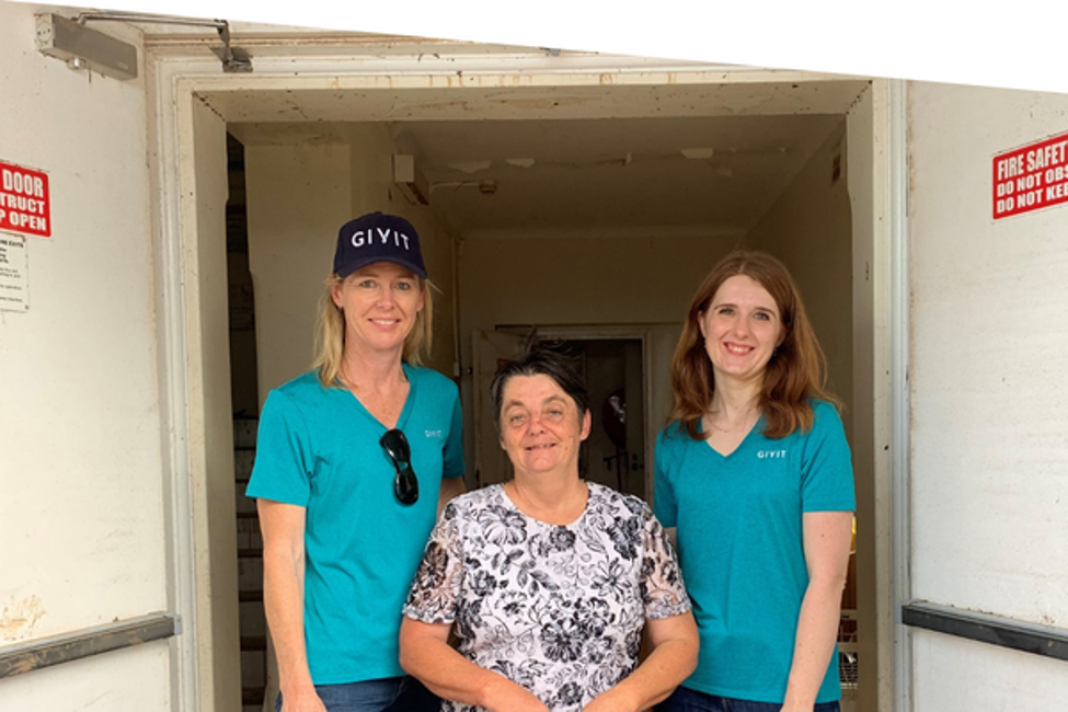 GIVIT CEO Sarah and Engagement Officer Breanna with Lucy from Lismore Library